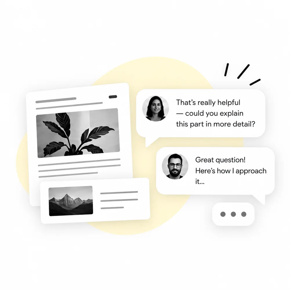 Useful educational content building trust with prospective members.